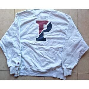 UPENN 2000s Quakers Champion REVERSE Weave crew sweatshirt L IVY Penn vintage